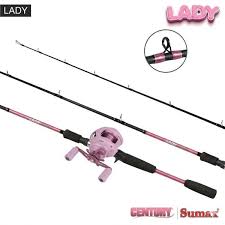 COMBO CAÑA CENTURY CHAMP 1,68M ROSA  + REEL SUMAX LADY 7000